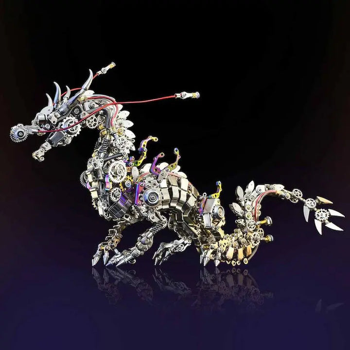 1300PCS Metal Realistic Chinese Dragon DIY 3D Puzzle Jigsaw Model Kit Ancient Mythical Beasts Diybooknookkit