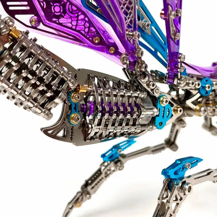 3D Metal Mechanical Mantis 1200PCS Puzzle Model Kit Insect Series Diybooknookkit