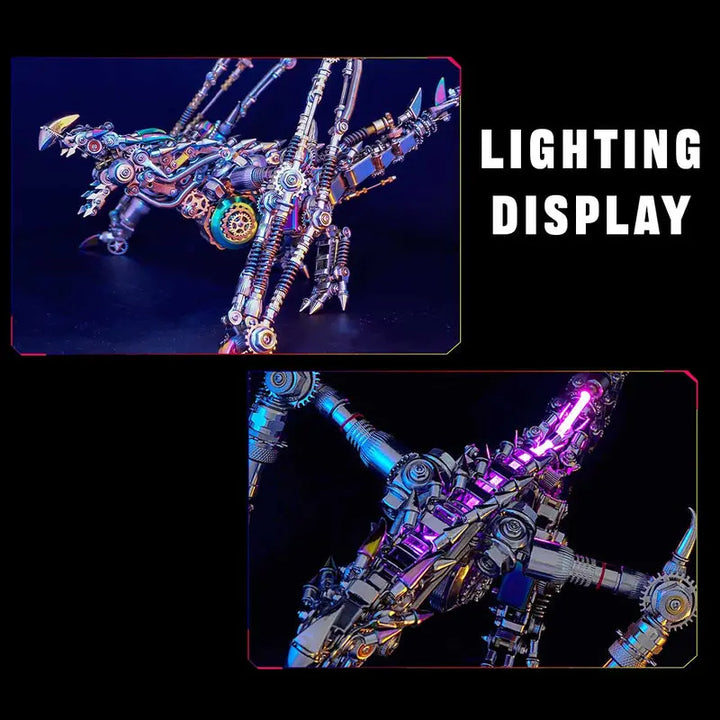 Adult 1300 PCS Metal Puzzle model Western Dragon Cyberpunk