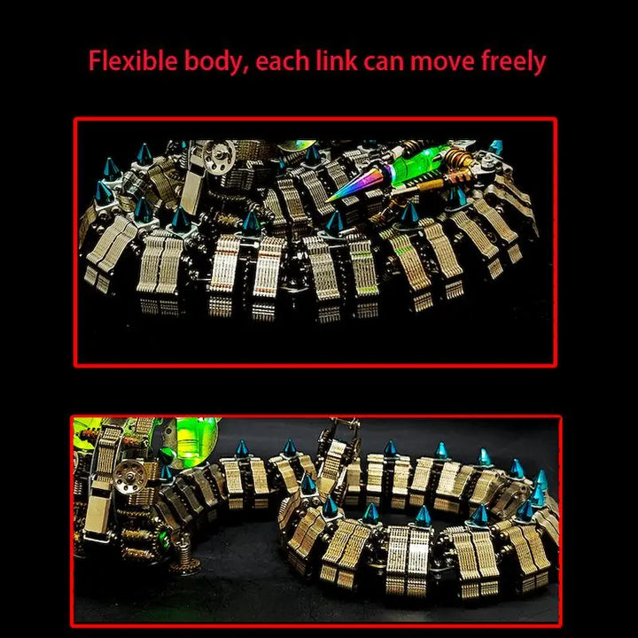 Metal king cobra 1200PCS 3D DIY technological mechanical model assembly kit for adult Diybooknookkit