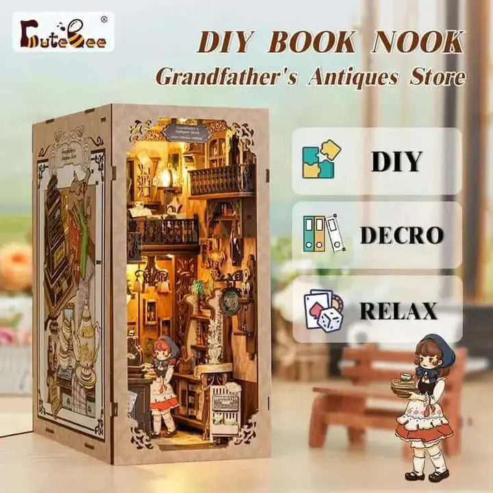 CUTEBEE GRANDFATHER'S ANTIQUE STORE DIY BOOK NOOK KIT - Diy book nook kit