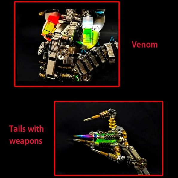 Metal king cobra 1200PCS 3D DIY technological mechanical model assembly kit for adult Diybooknookkit