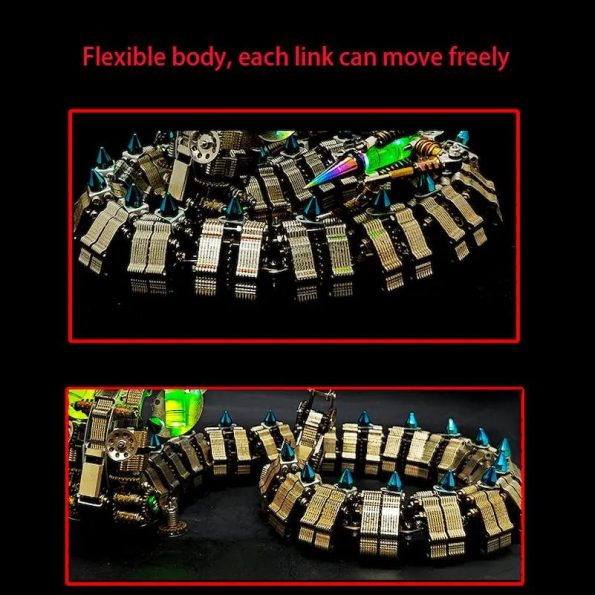 Metal king cobra 1200PCS 3D DIY technological mechanical model assembly kit for adult Diybooknookkit