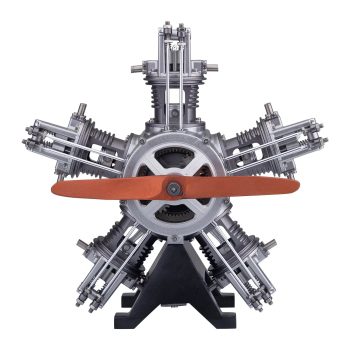 TECHING 1/6th Scale Model Metal Radial Engine Build Project over 250pcs Early Assembly