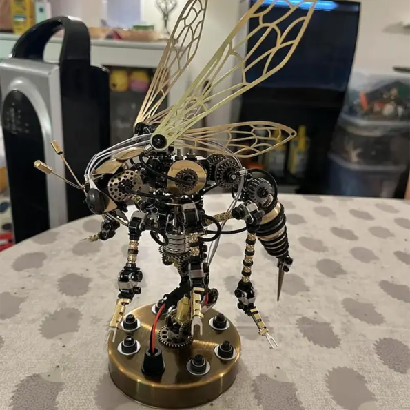 Wasp Insects 3D Metal DIY Mechanical Model Kit Puzzle Assemble Jigsaw Toys Craft - Diy book nook kit
