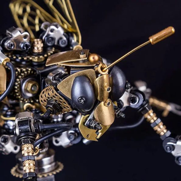 Wasp Insects 3D Metal DIY Mechanical Model Kit Puzzle Assemble Jigsaw Toys Craft - Diy book nook kit
