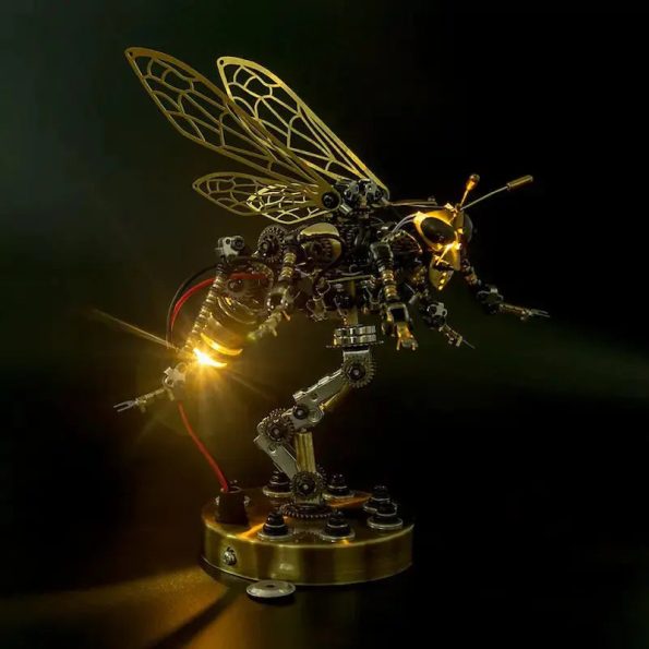 Wasp Insects 3D Metal DIY Mechanical Model Kit Puzzle Assemble Jigsaw Toys Craft - Diy book nook kit