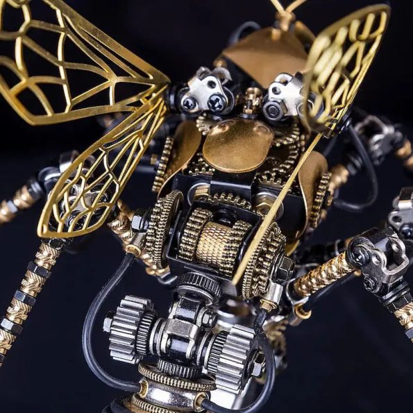 Wasp Insects 3D Metal DIY Mechanical Model Kit Puzzle Assemble Jigsaw Toys Craft - Diy book nook kit