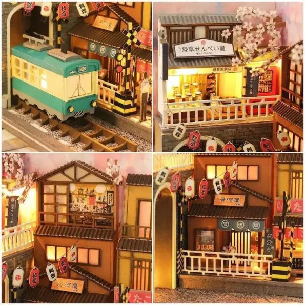 Cherry Blossom Train Station DIY Book Nooks