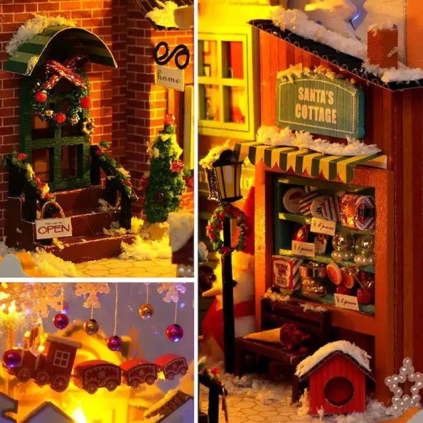 Merry Christmas DIY Book Nook Kit - Diy book nook kit